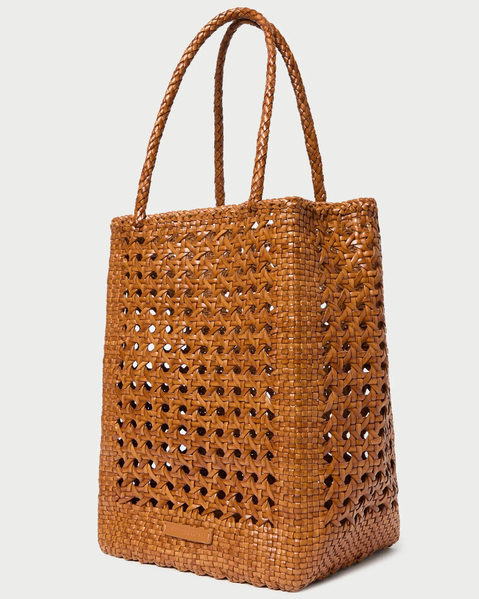 Best Loeffler Randall Angelo Timber Woven Leather Tote Timber />