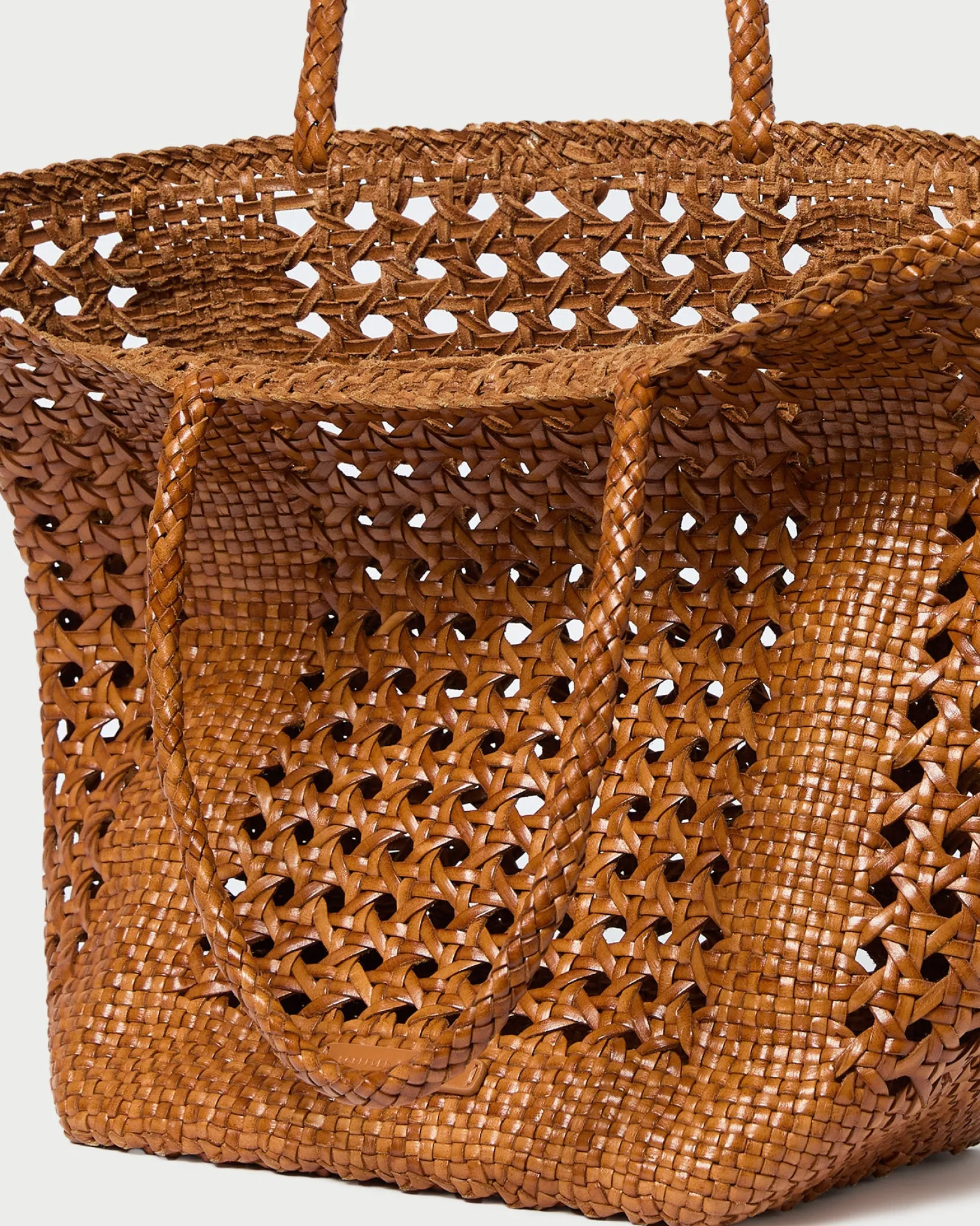 Best Loeffler Randall Angelo Timber Woven Leather Tote Timber />