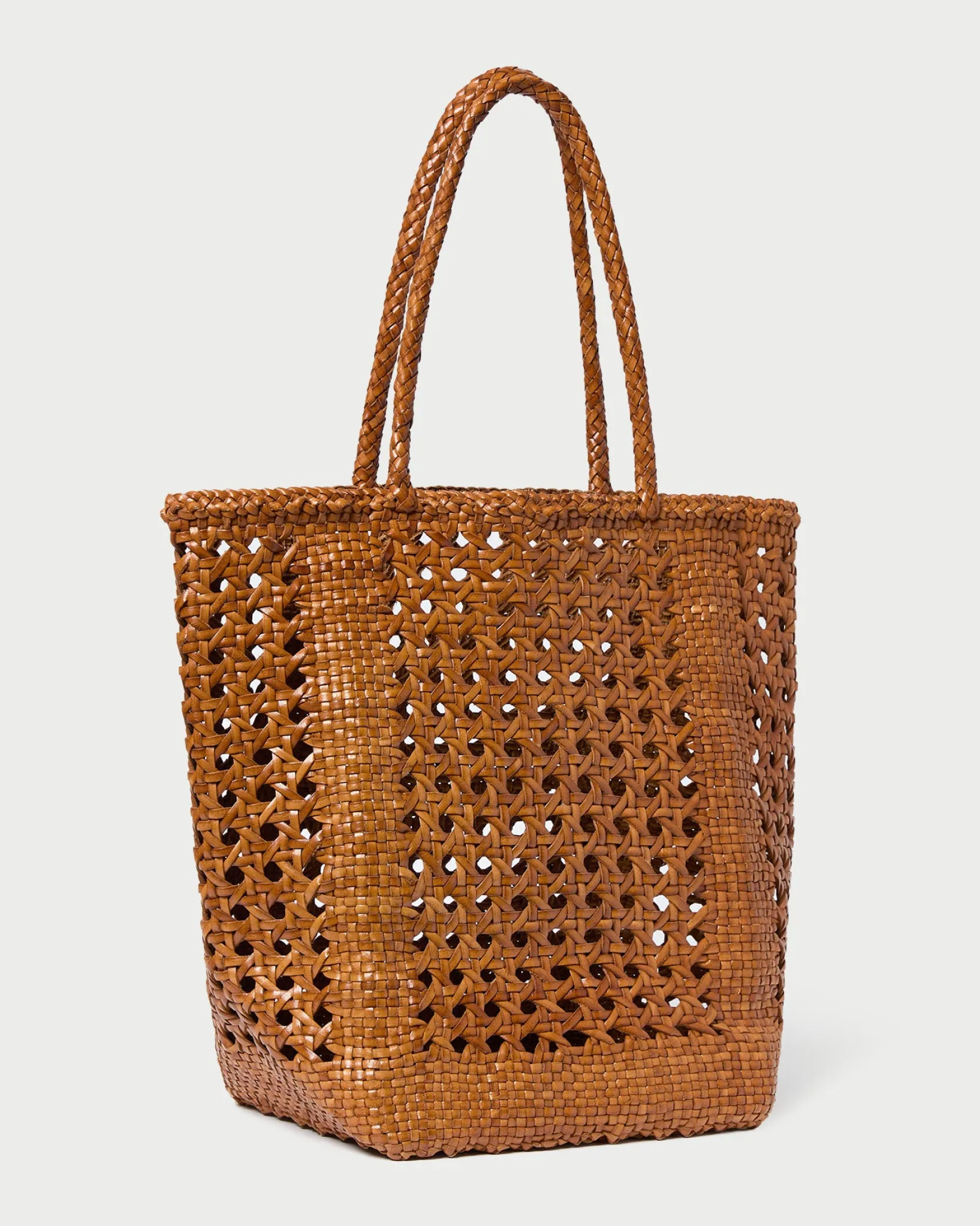 Best Loeffler Randall Angelo Timber Woven Leather Tote Timber />