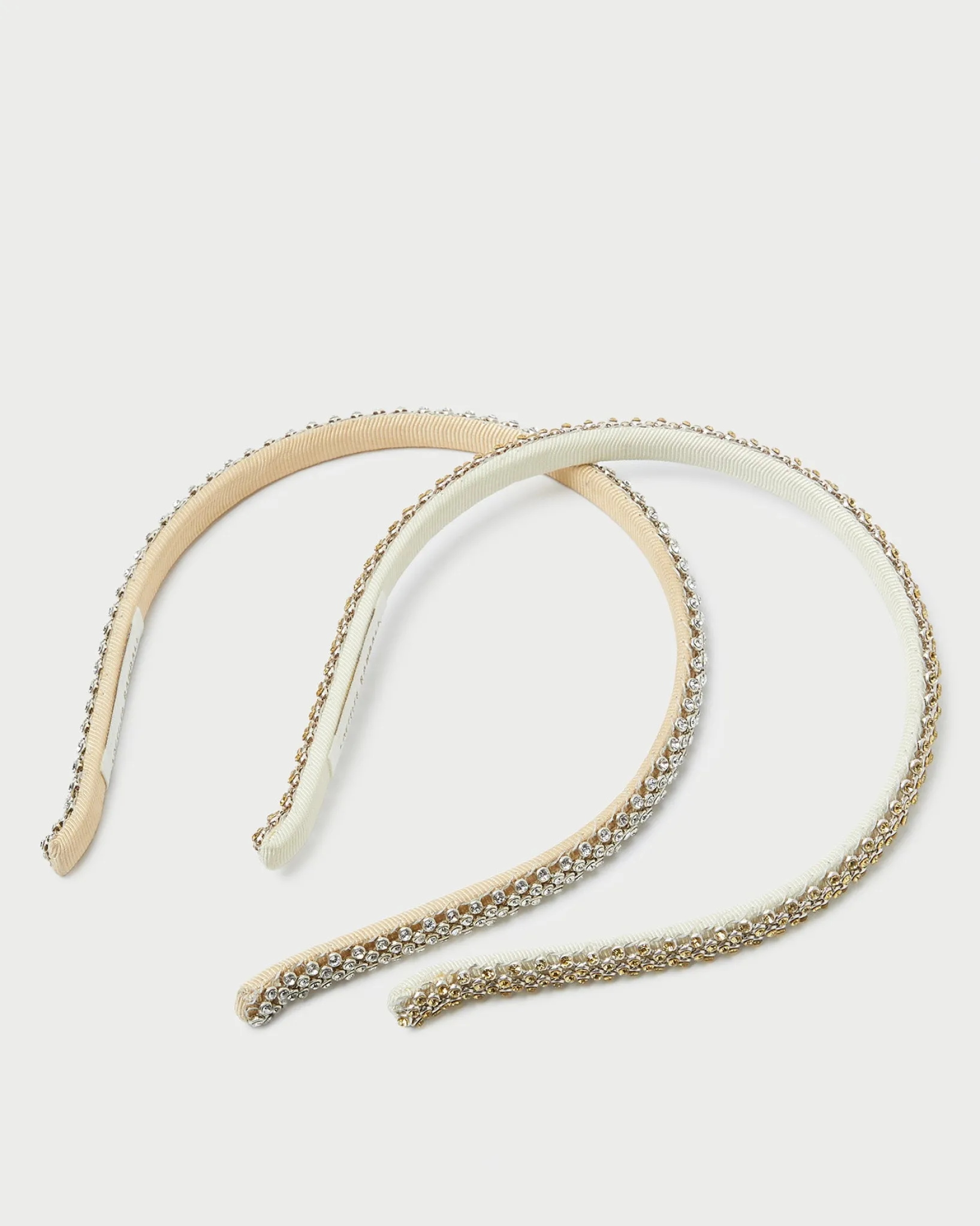 Sale Loeffler Randall Anya Gold/Hay Skinny Headband Set Gold/Hay />