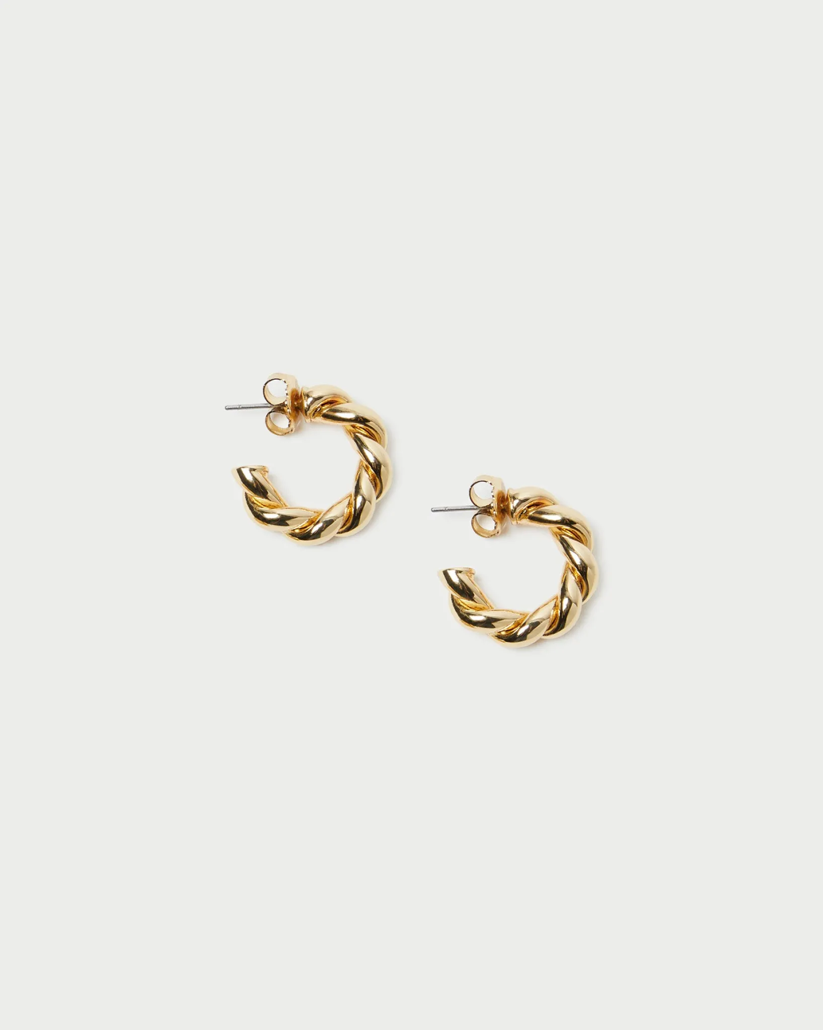 Sale Loeffler Randall Atlas Gold Twisted Hoop Earrings Gold />