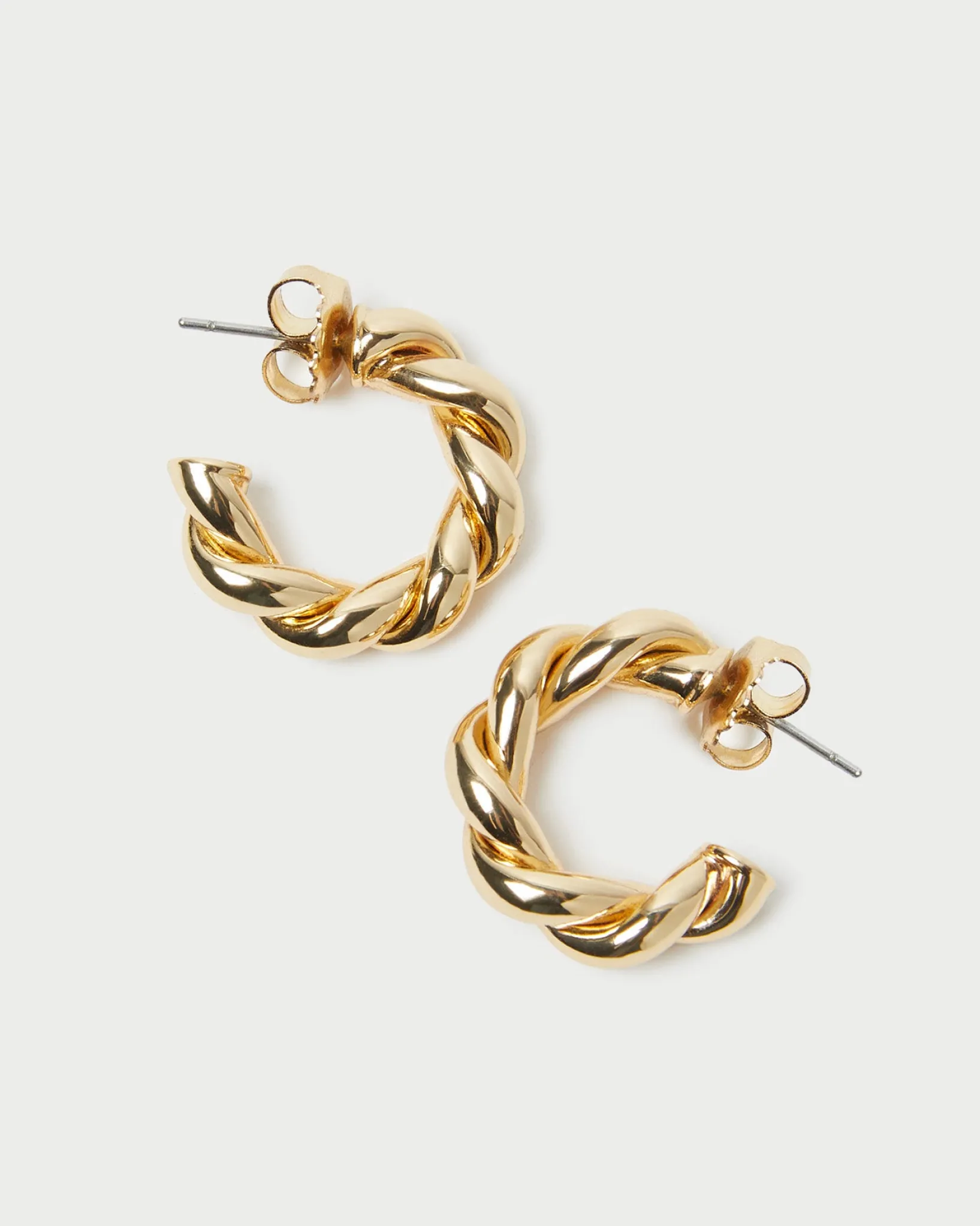 Sale Loeffler Randall Atlas Gold Twisted Hoop Earrings Gold />
