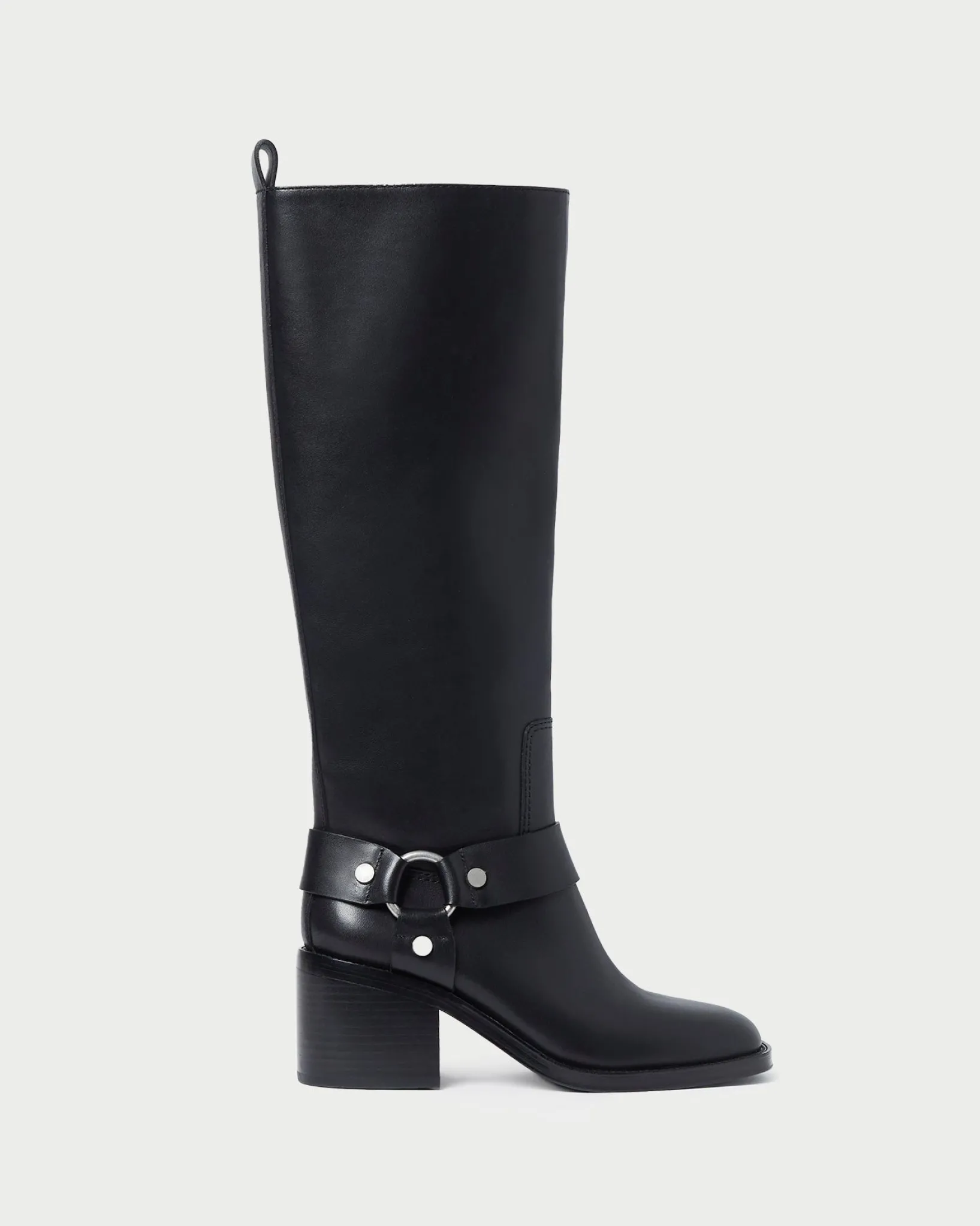 Loeffler Randall Audrey Black Tall Engineer Boot Black />