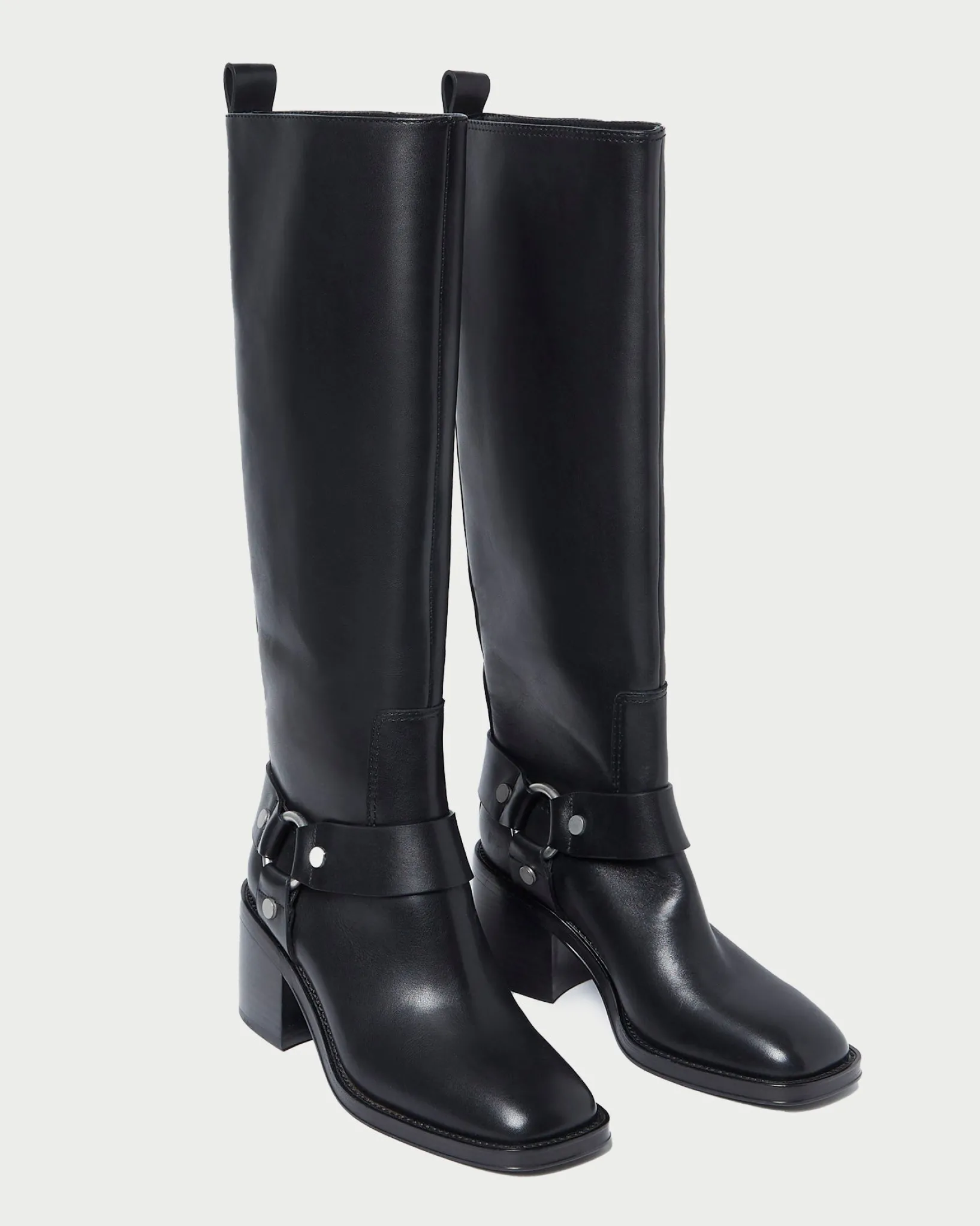 Loeffler Randall Audrey Black Tall Engineer Boot Black />
