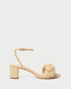 Loeffler Randall Avril Natural Raffia Heeled Sandal Natural />
