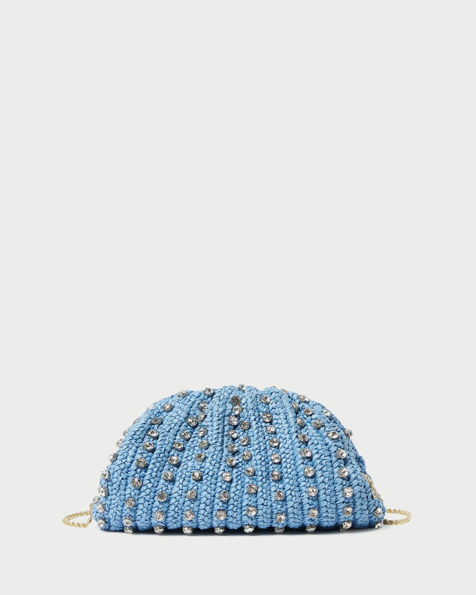 Clearance Loeffler Randall Bailey Blue/Crystal Dome Clutch Blue/Clear