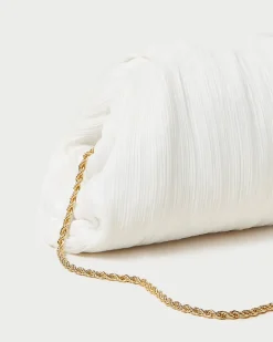 Hot Loeffler Randall Bailey Pleated Dome Clutch Pearl