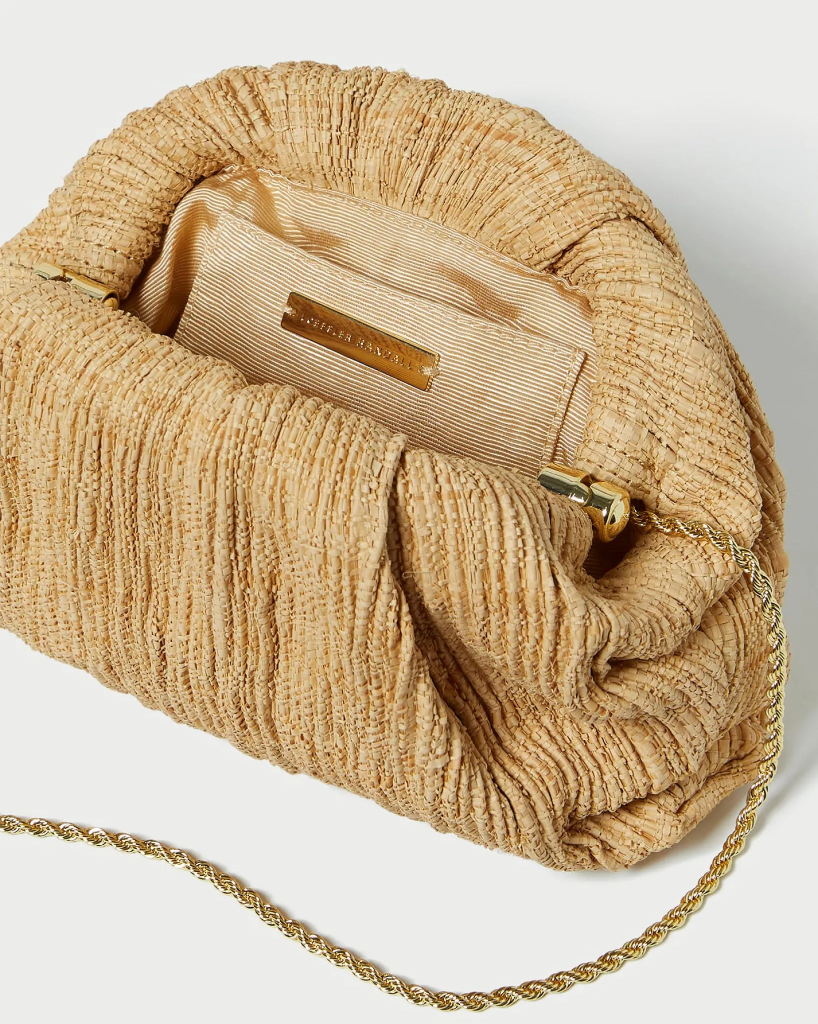 Hot Loeffler Randall Bailey Pleated Dome Clutch Pearl