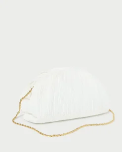 Hot Loeffler Randall Bailey Pleated Dome Clutch Pearl