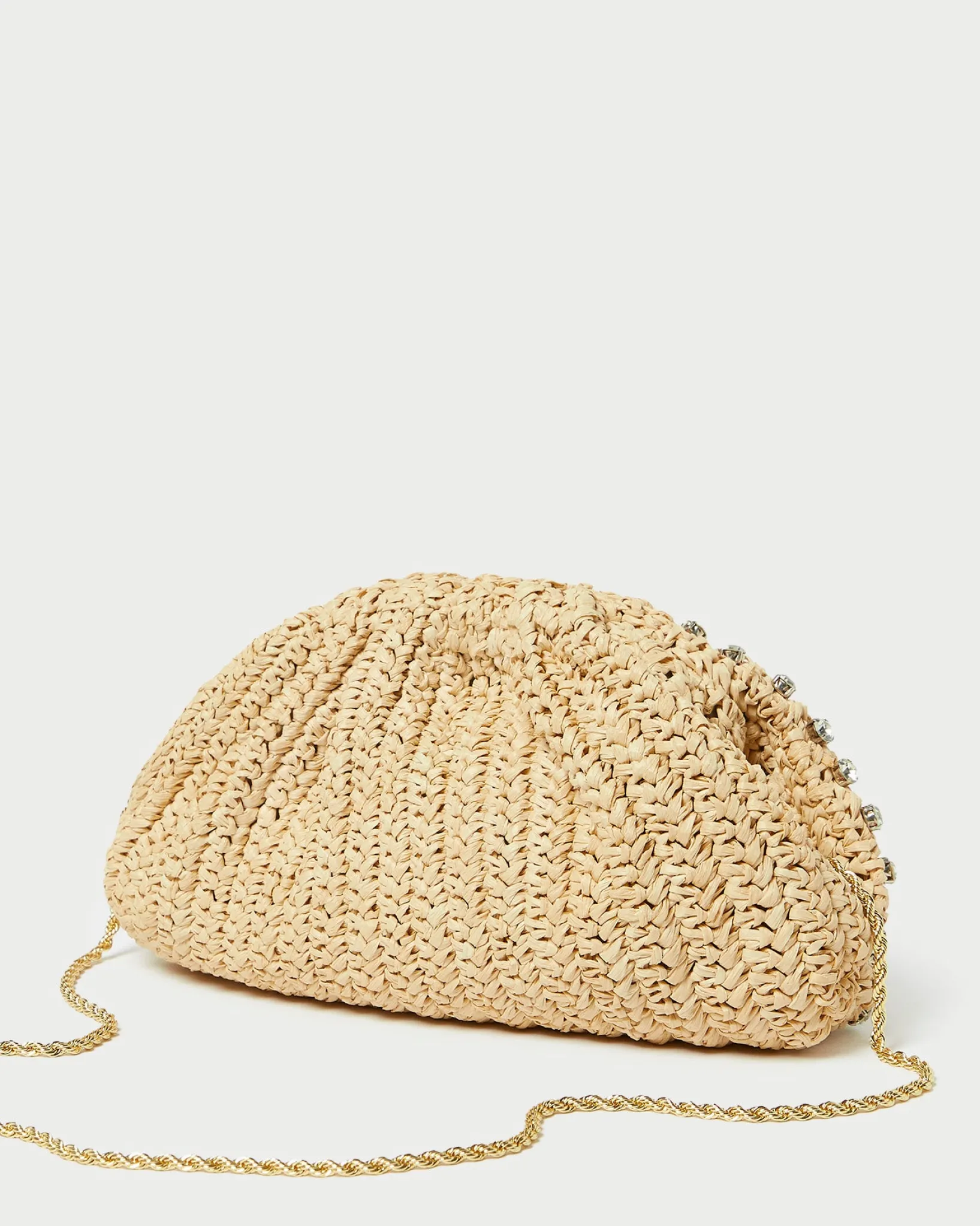 Online Loeffler Randall Bailey White Pleated Dome Clutch Beauty