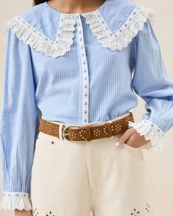 Online Loeffler Randall Beckett Cacao Suede Studded Belt Cacao/Silver /><noscript><img width=