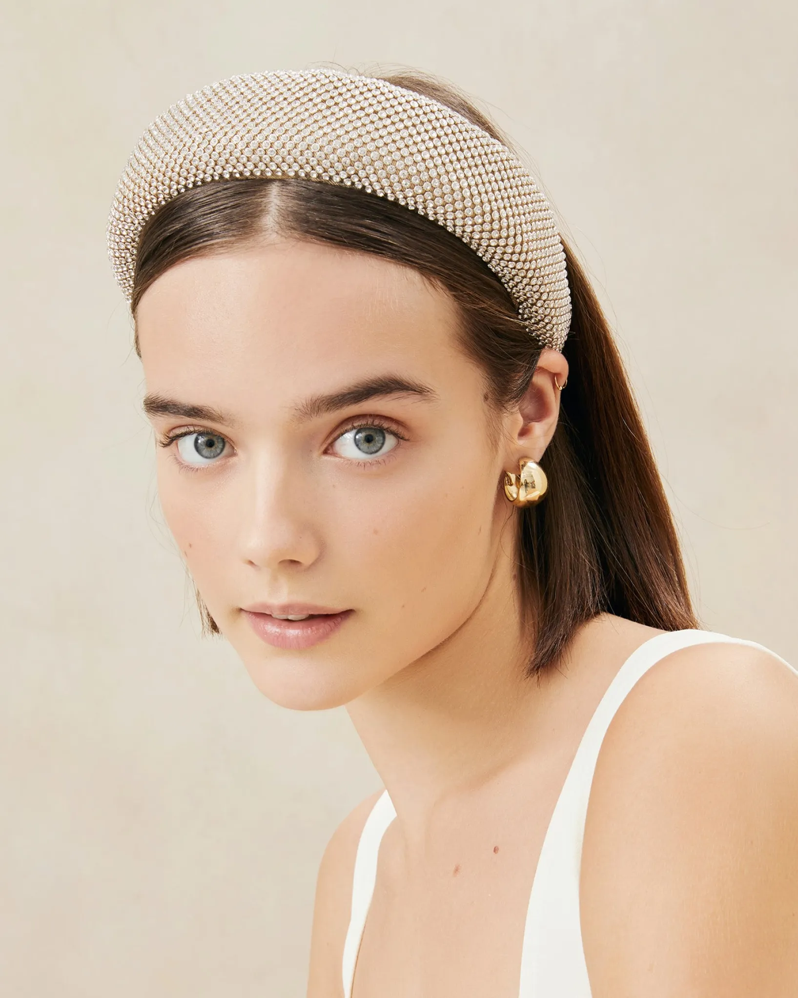 Hot Loeffler Randall Bellamy Blue Satin Puffy Headband Light Blue