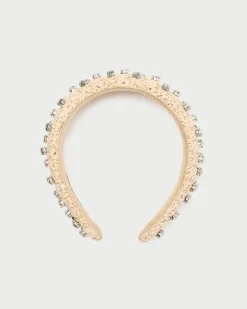 Loeffler Randall Bellamy Pink Moiré Puffy Headband Powder Pink