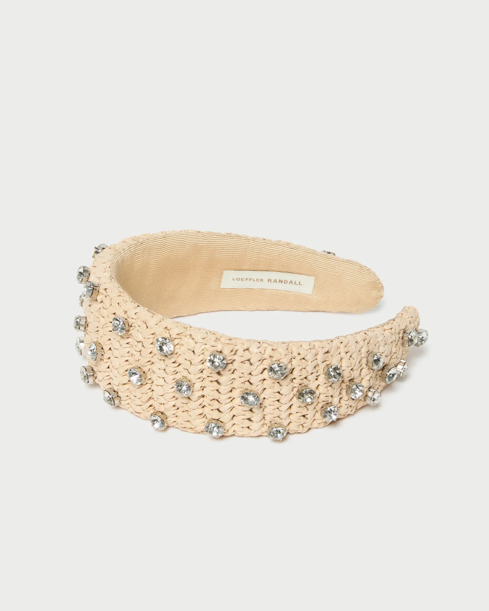 Loeffler Randall Bellamy Pink Moiré Puffy Headband Powder Pink