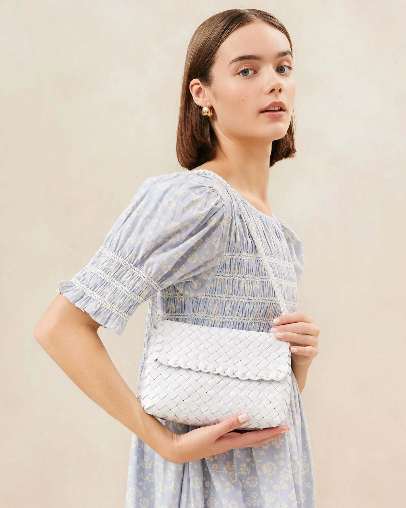 Discount Loeffler Randall Billie Leather Shoulder Bag Gold