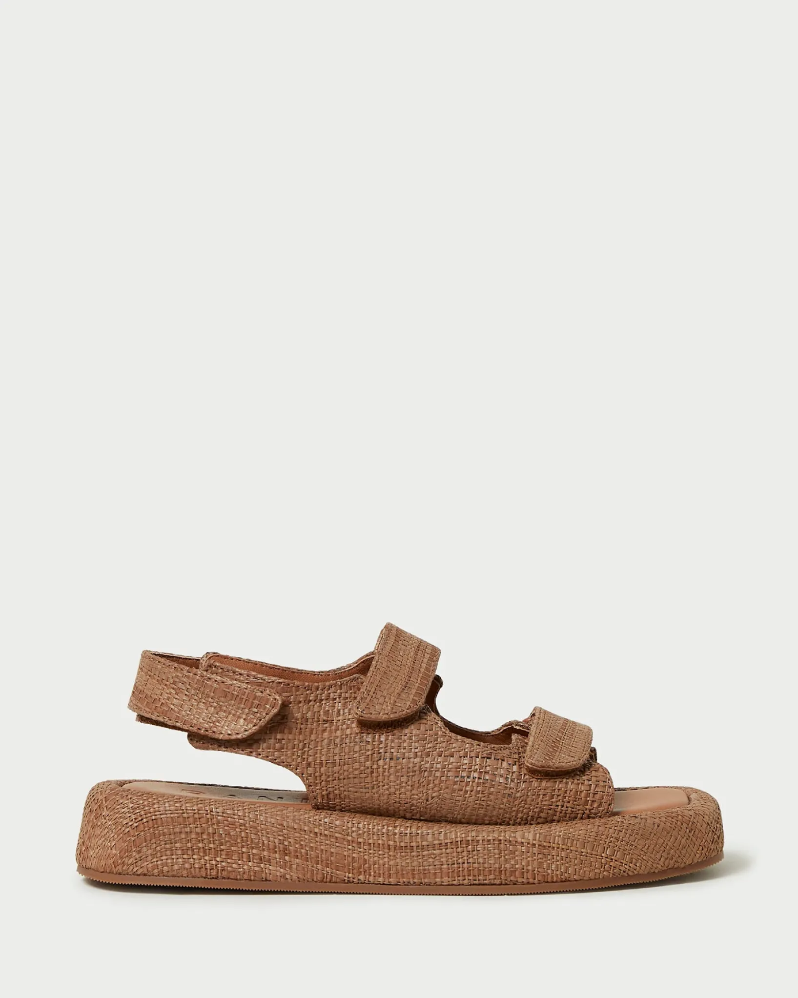 Hot Loeffler Randall Blaise Raffia Platform Sandal Brown