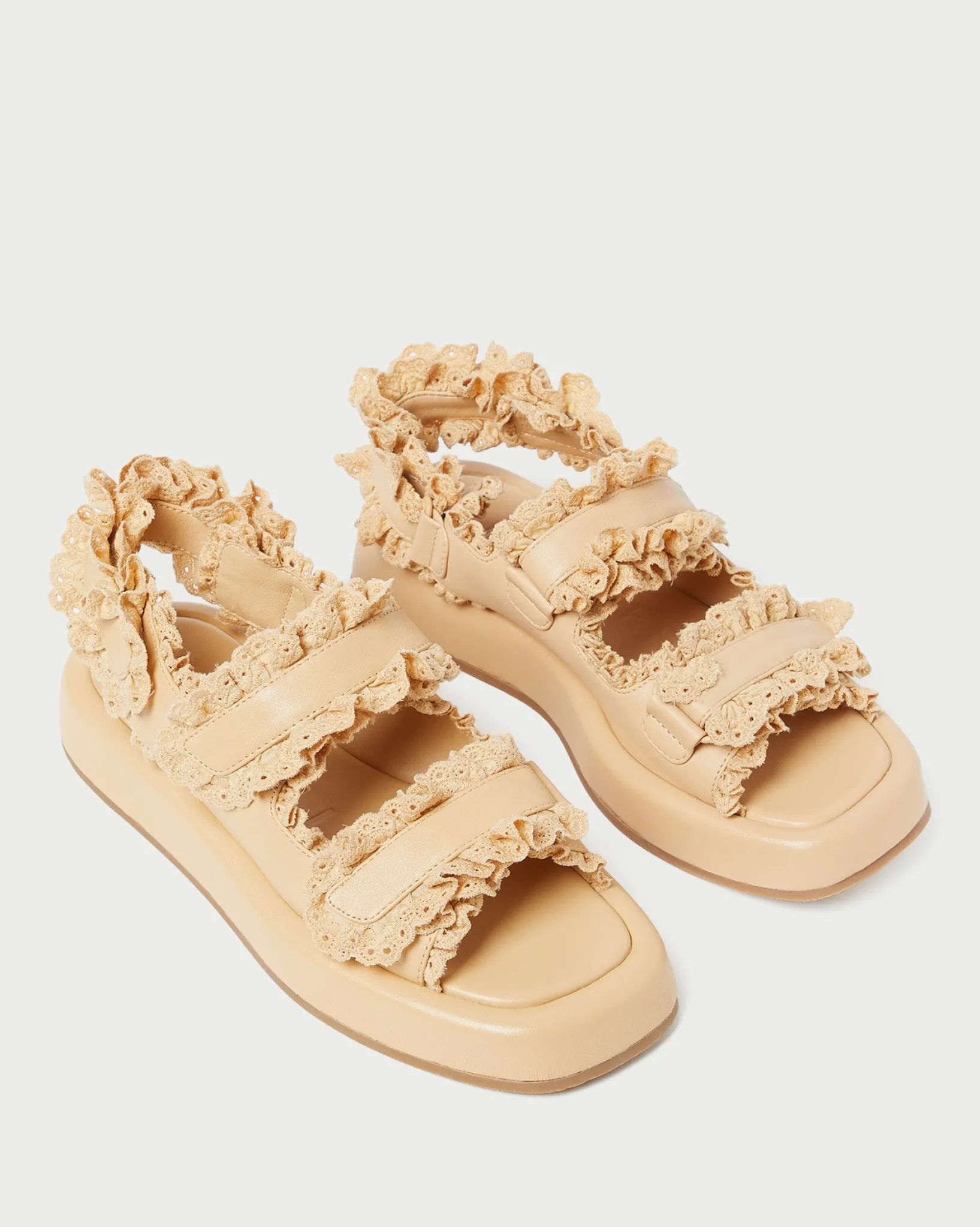 Hot Loeffler Randall Blaise Raffia Platform Sandal Brown