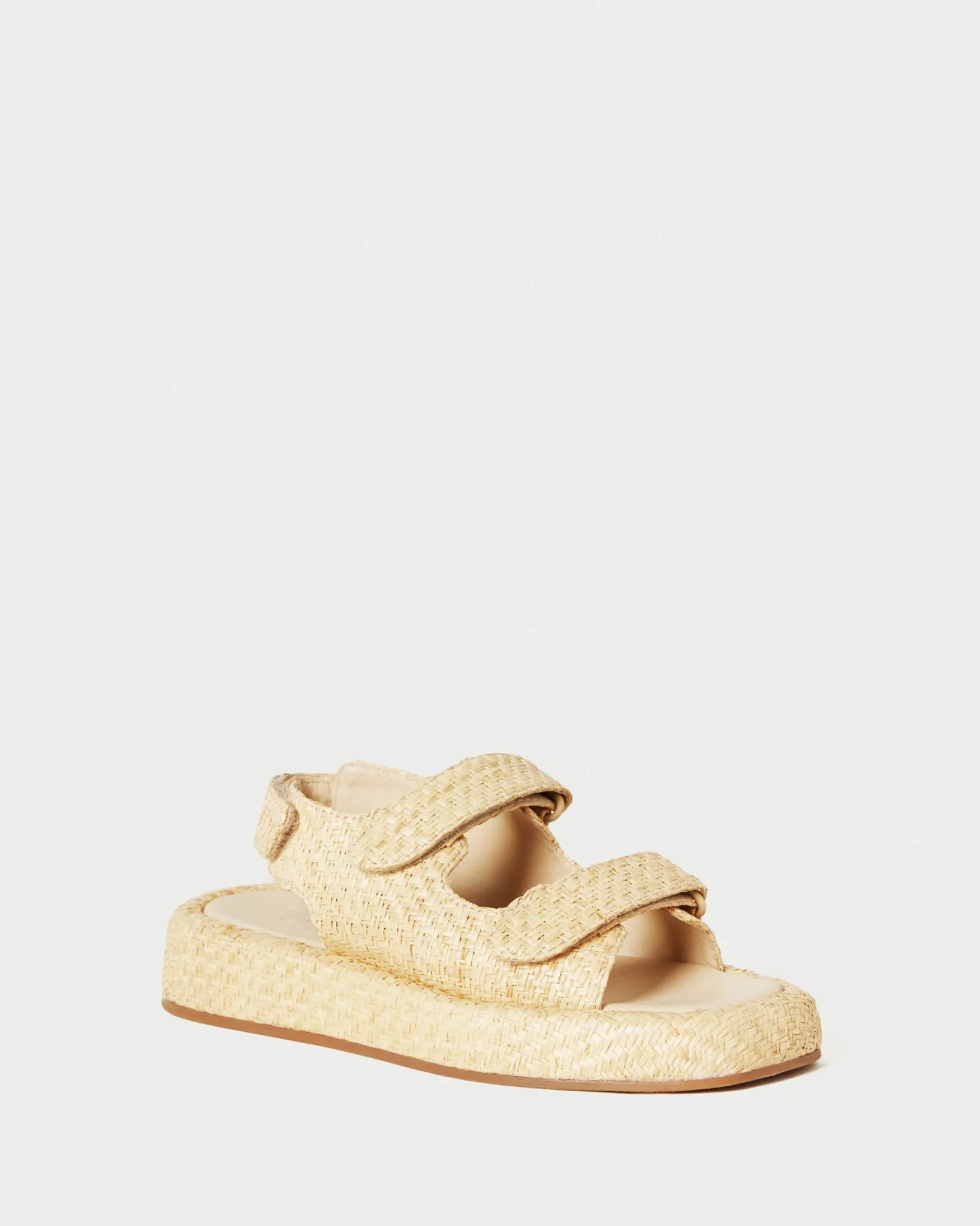 Hot Loeffler Randall Blaise Raffia Platform Sandal Brown