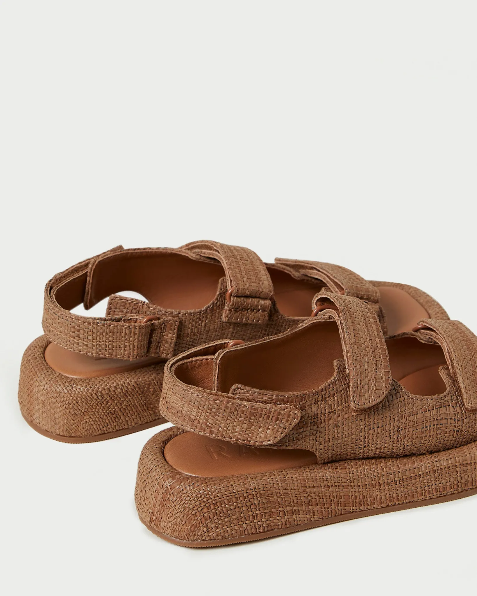 Hot Loeffler Randall Blaise Raffia Platform Sandal Brown