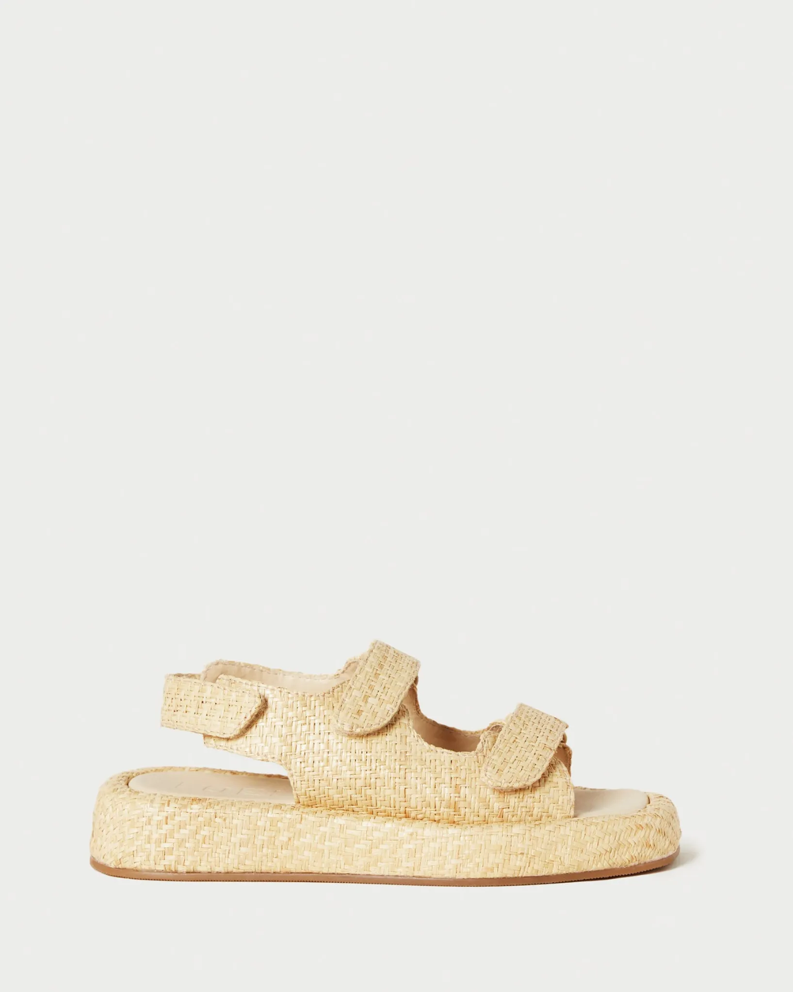 Clearance Loeffler Randall Blaise Raffia Platform Sandal Natural