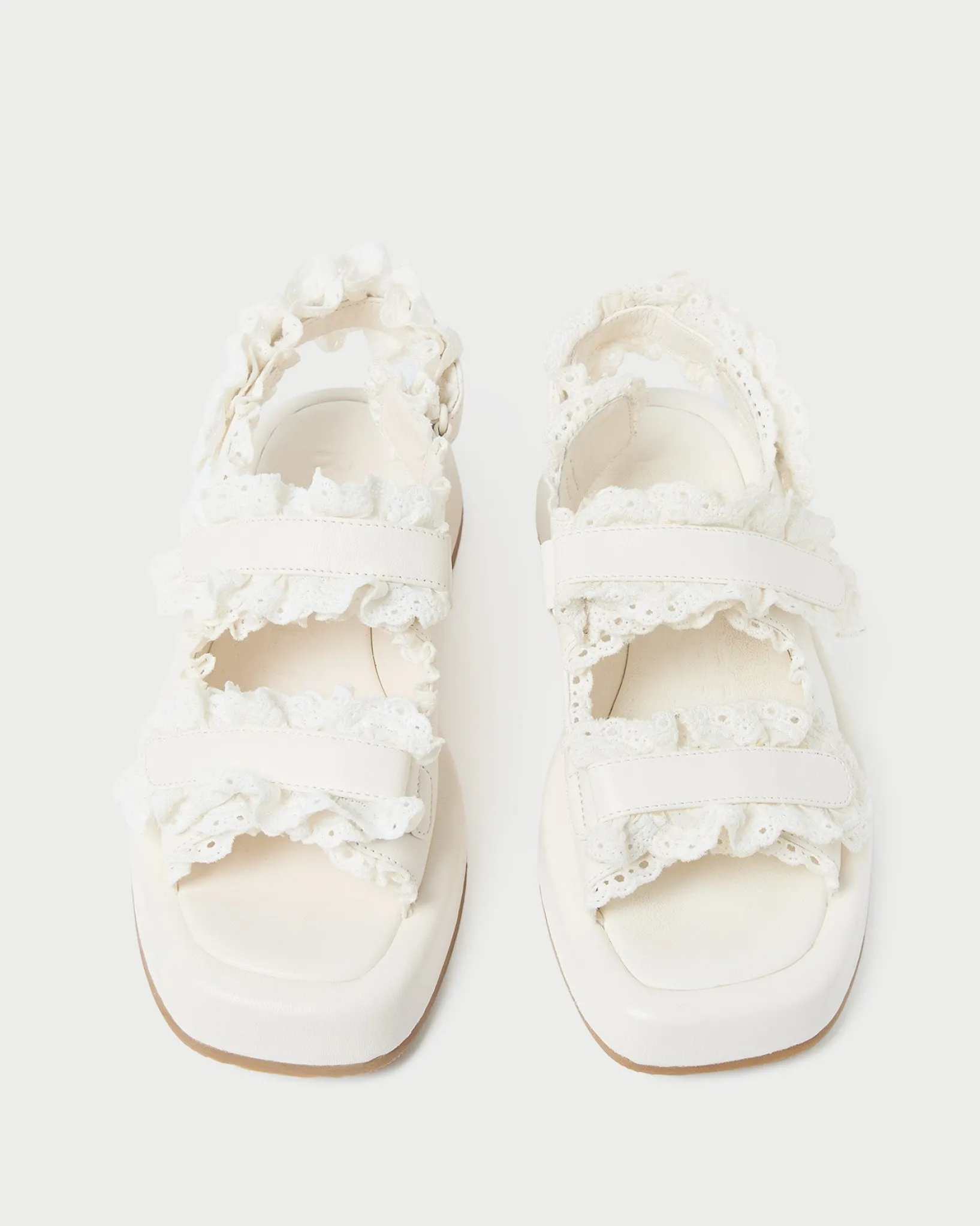 Hot Loeffler Randall Blaise Leather Platform Sandal White