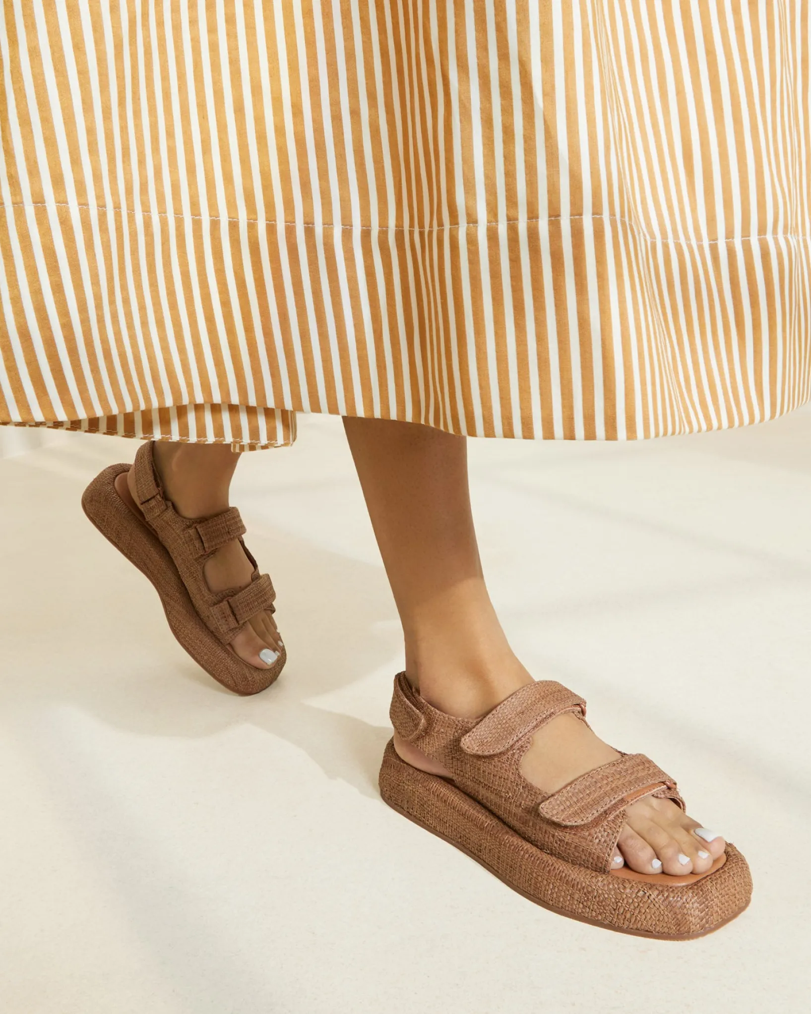 Hot Loeffler Randall Blaise Leather Platform Sandal White