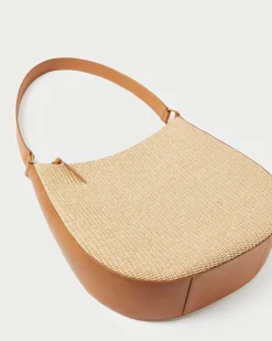 Outlet Loeffler Randall Bowen Natural Straw Hobo Natural/Cognac /><noscript><img width=