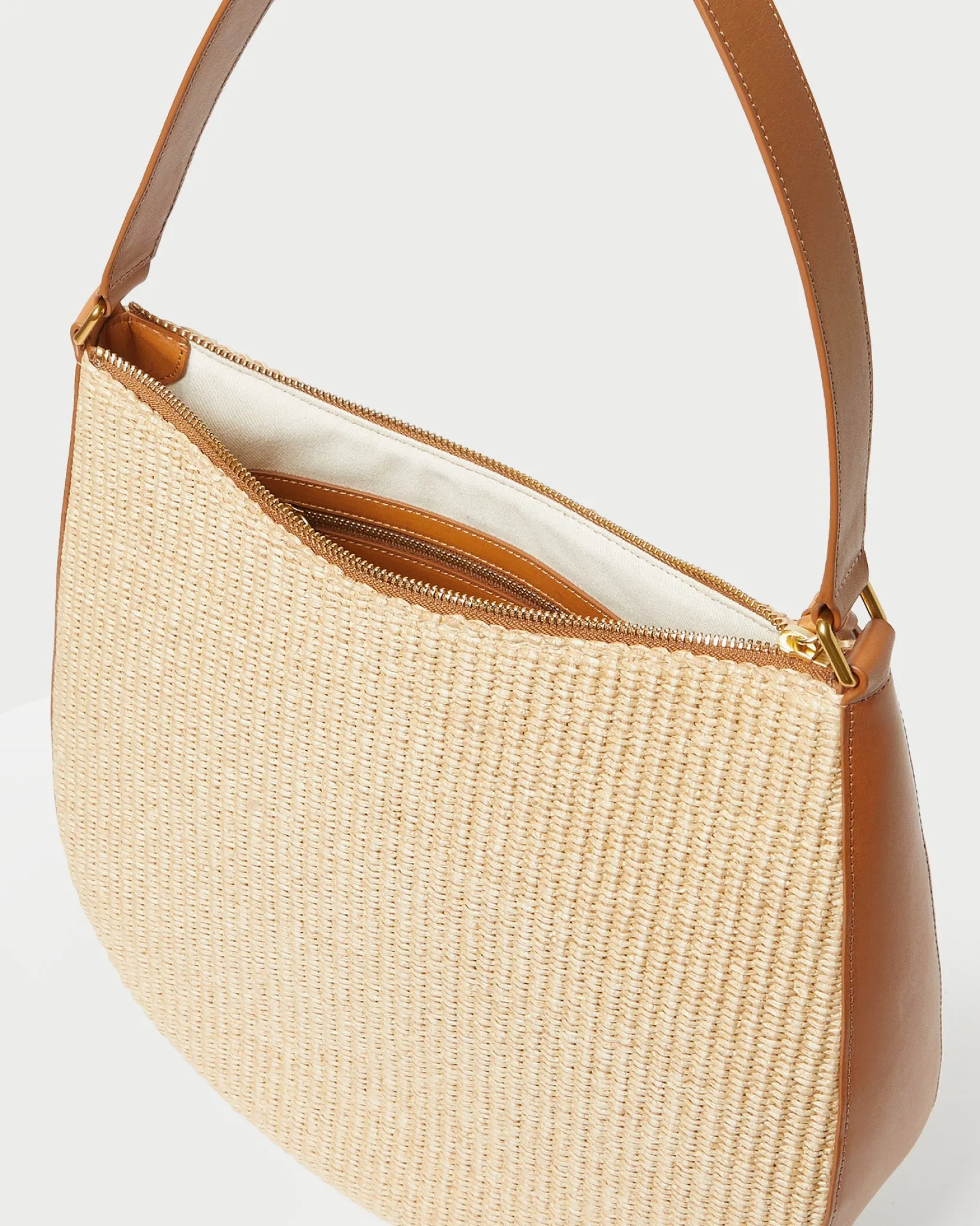 Outlet Loeffler Randall Bowen Natural Straw Hobo Natural/Cognac />