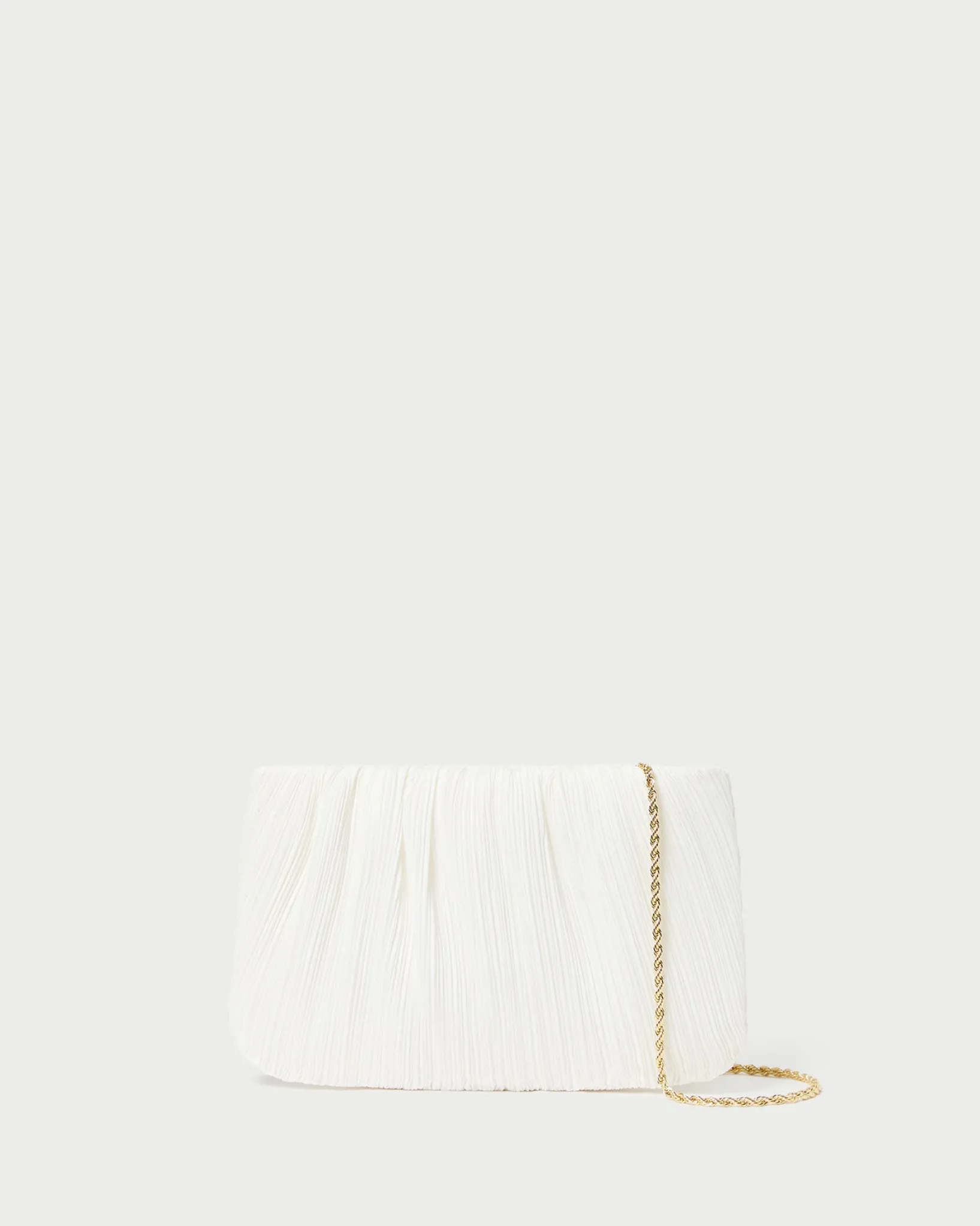Clearance Loeffler Randall Brit Lamé Pleated Clutch Gold