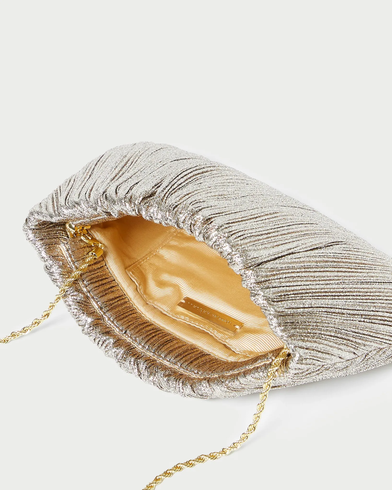 Hot Loeffler Randall Brit Flat Pleated Clutch Natural