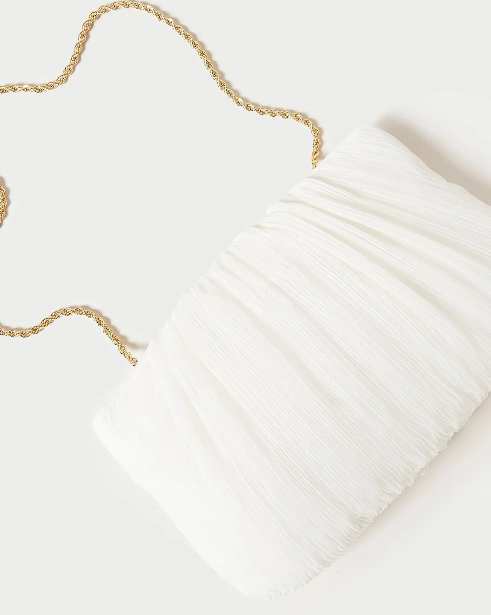 Hot Loeffler Randall Brit Flat Pleated Clutch Natural