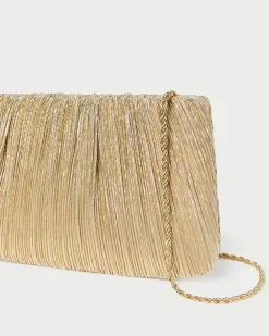 Hot Loeffler Randall Brit Flat Pleated Clutch Natural