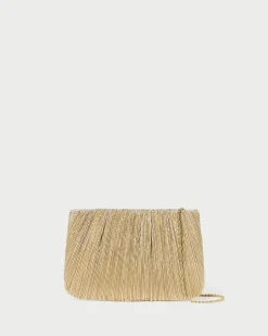 Loeffler Randall Brit Flat Pleated Clutch Pearl