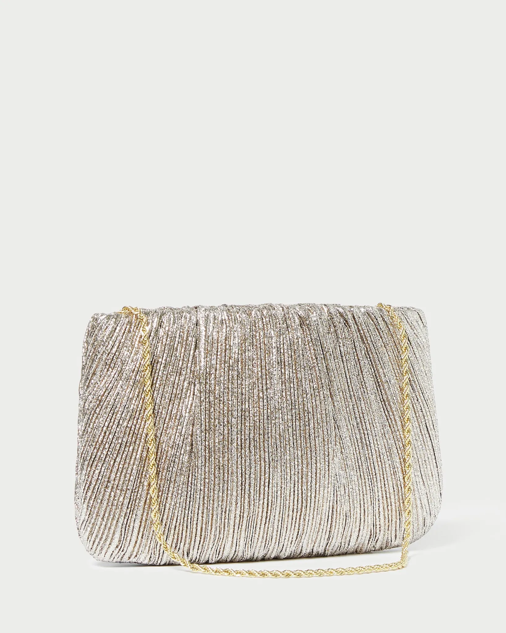 Clearance Loeffler Randall Brit Flat Pleated Clutch White