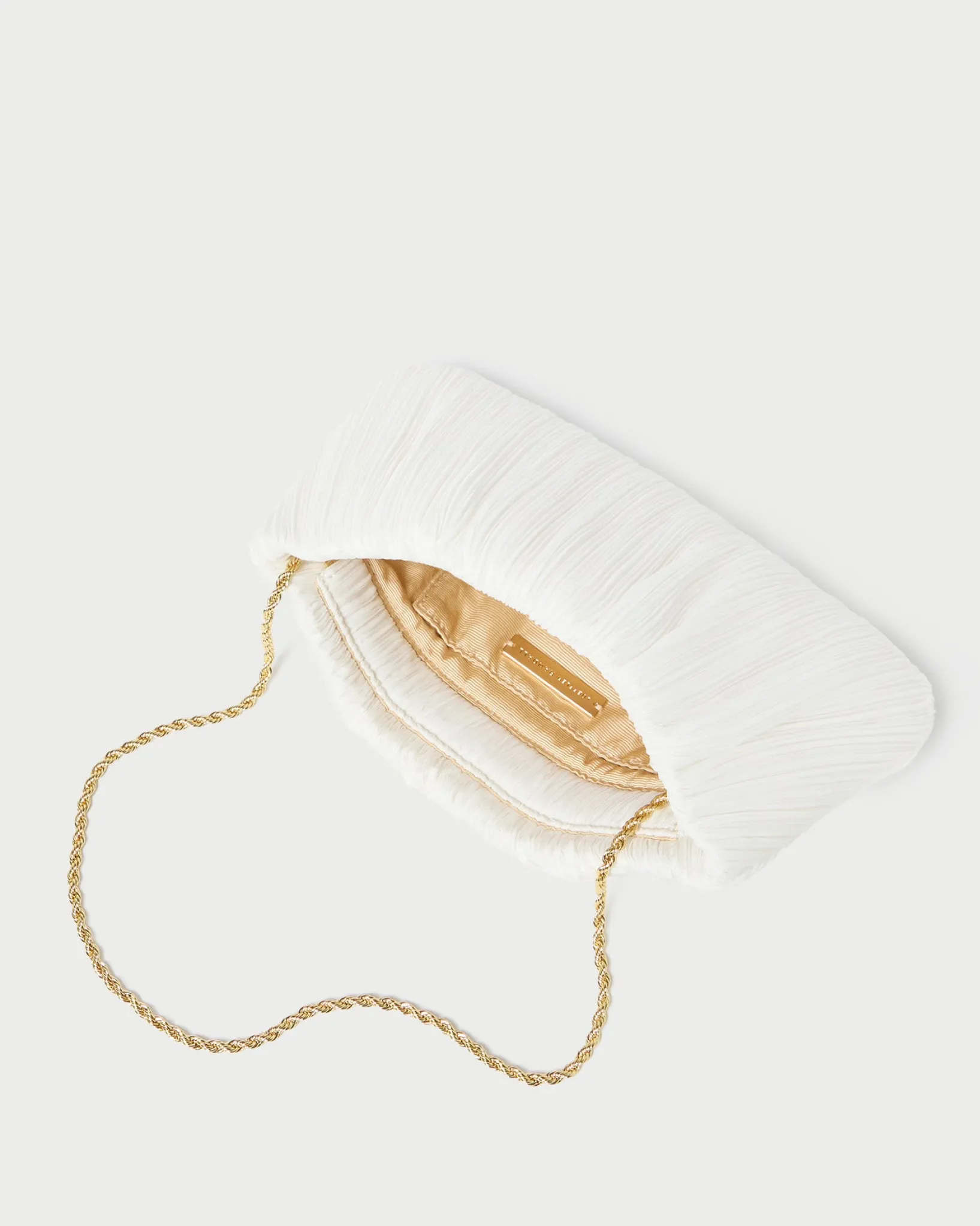 Clearance Loeffler Randall Brit Flat Pleated Clutch White