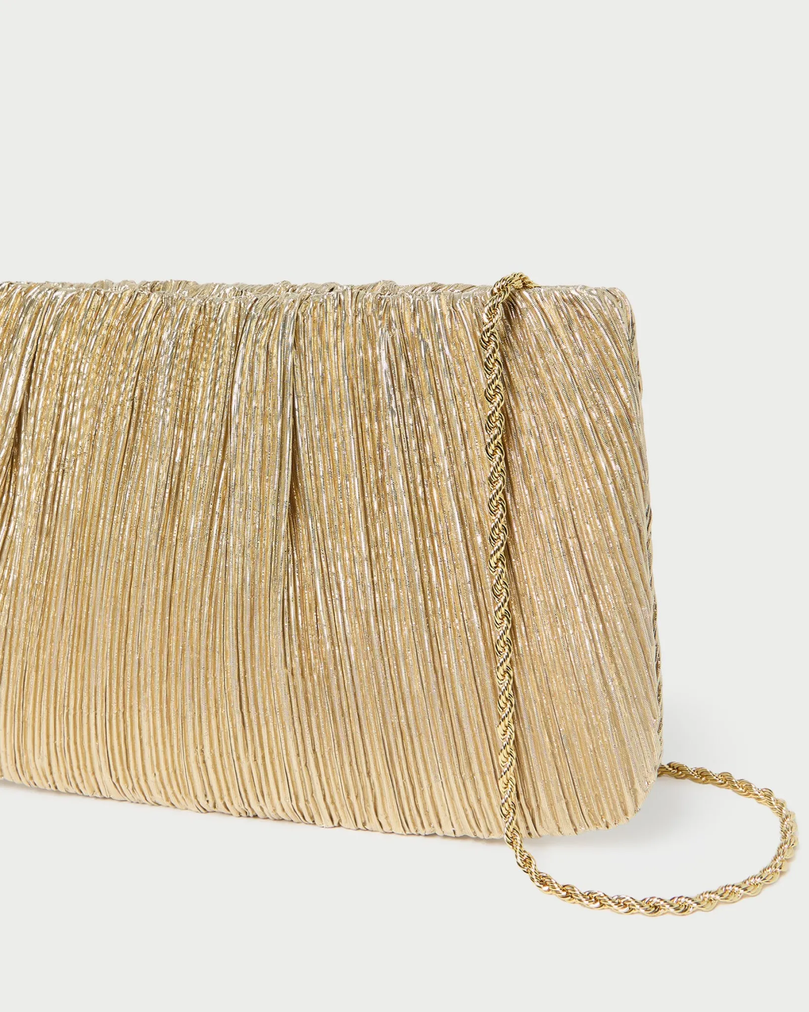 Clearance Loeffler Randall Brit Flat Pleated Clutch White