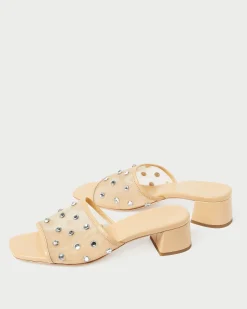 Discount Loeffler Randall Brooke Caramel/Crystal Mesh Mule Caramel/Clear