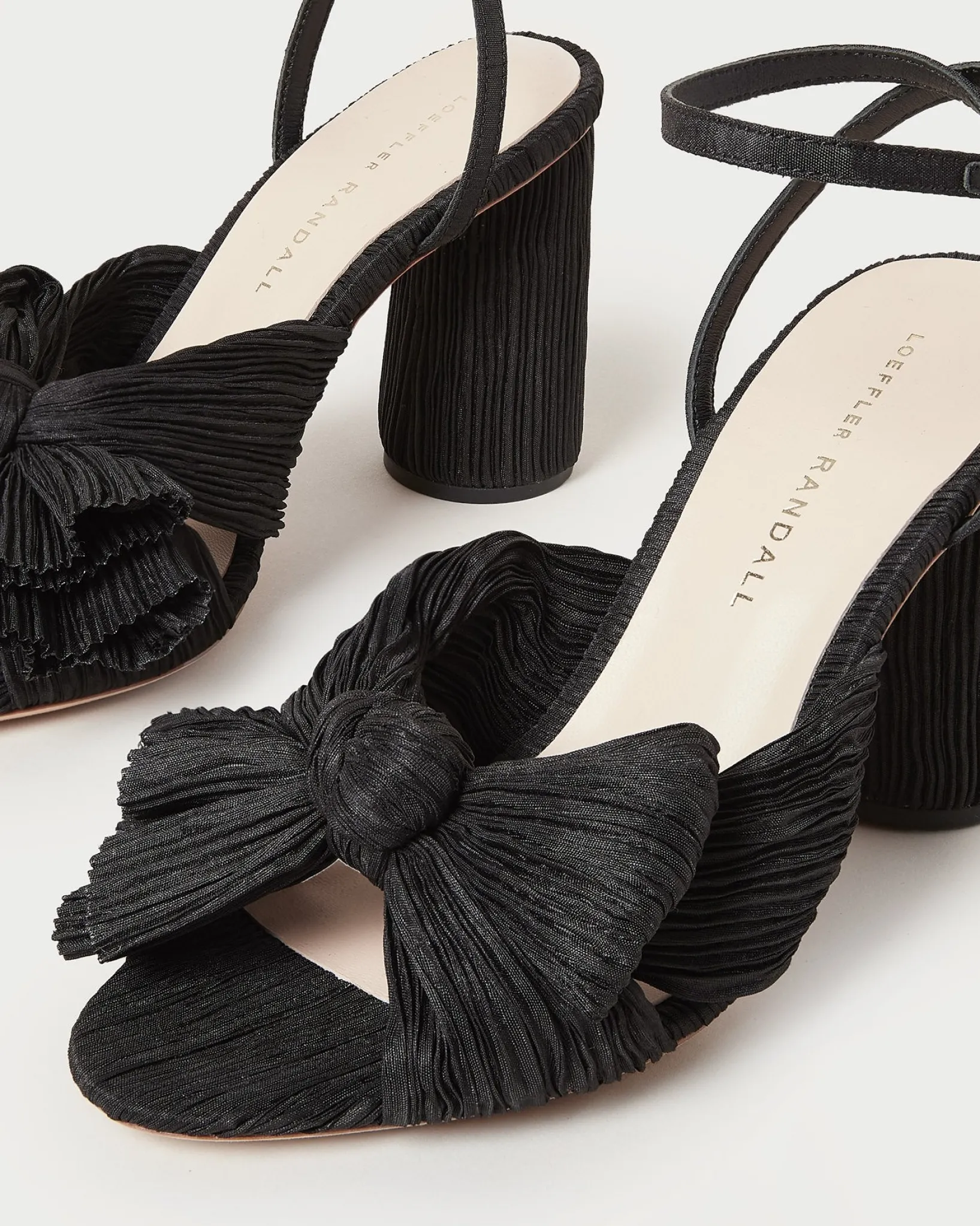Outlet Loeffler Randall Camellia Pleated Bow Heel Black