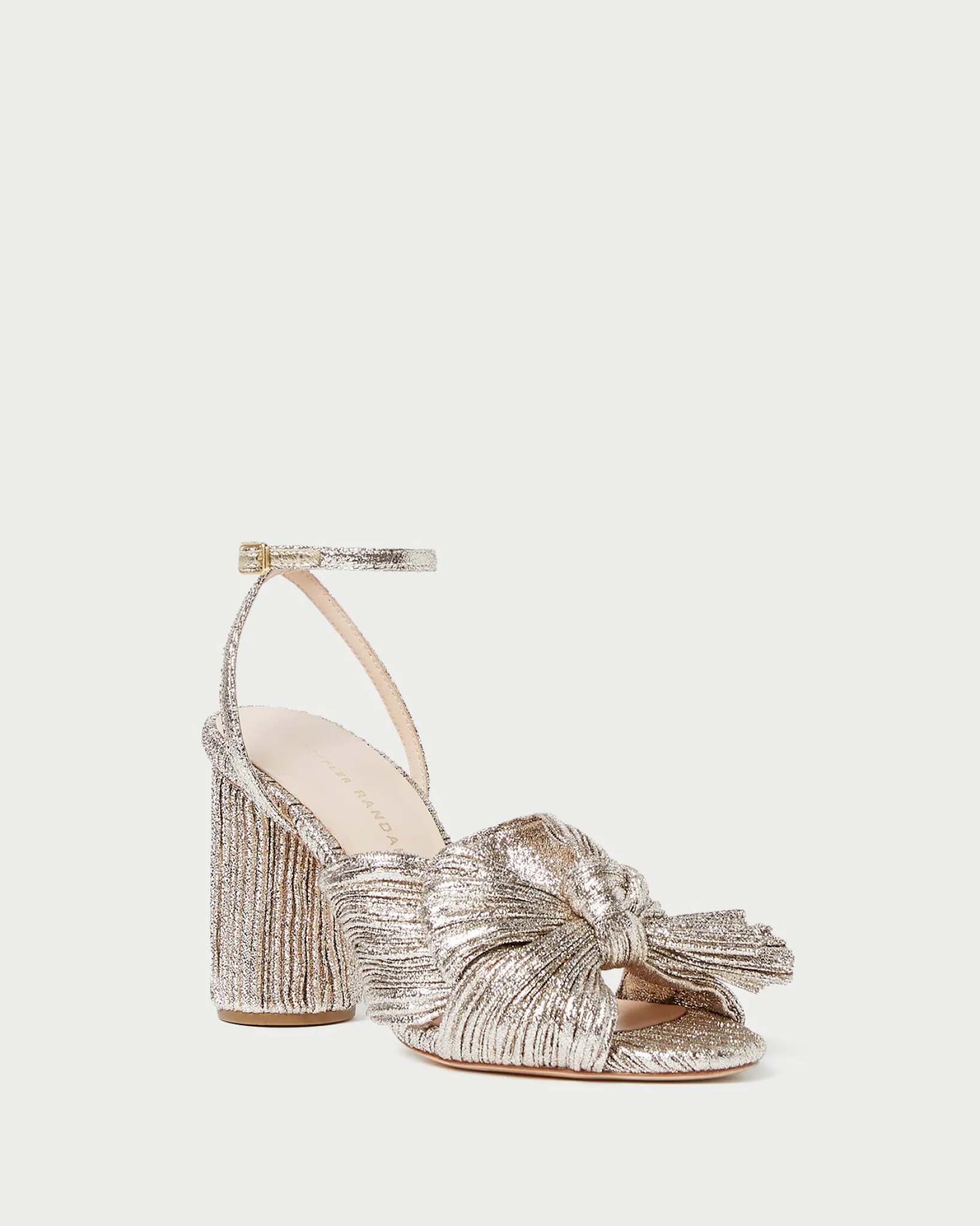 Outlet Loeffler Randall Camellia Pleated Bow Heel Blue