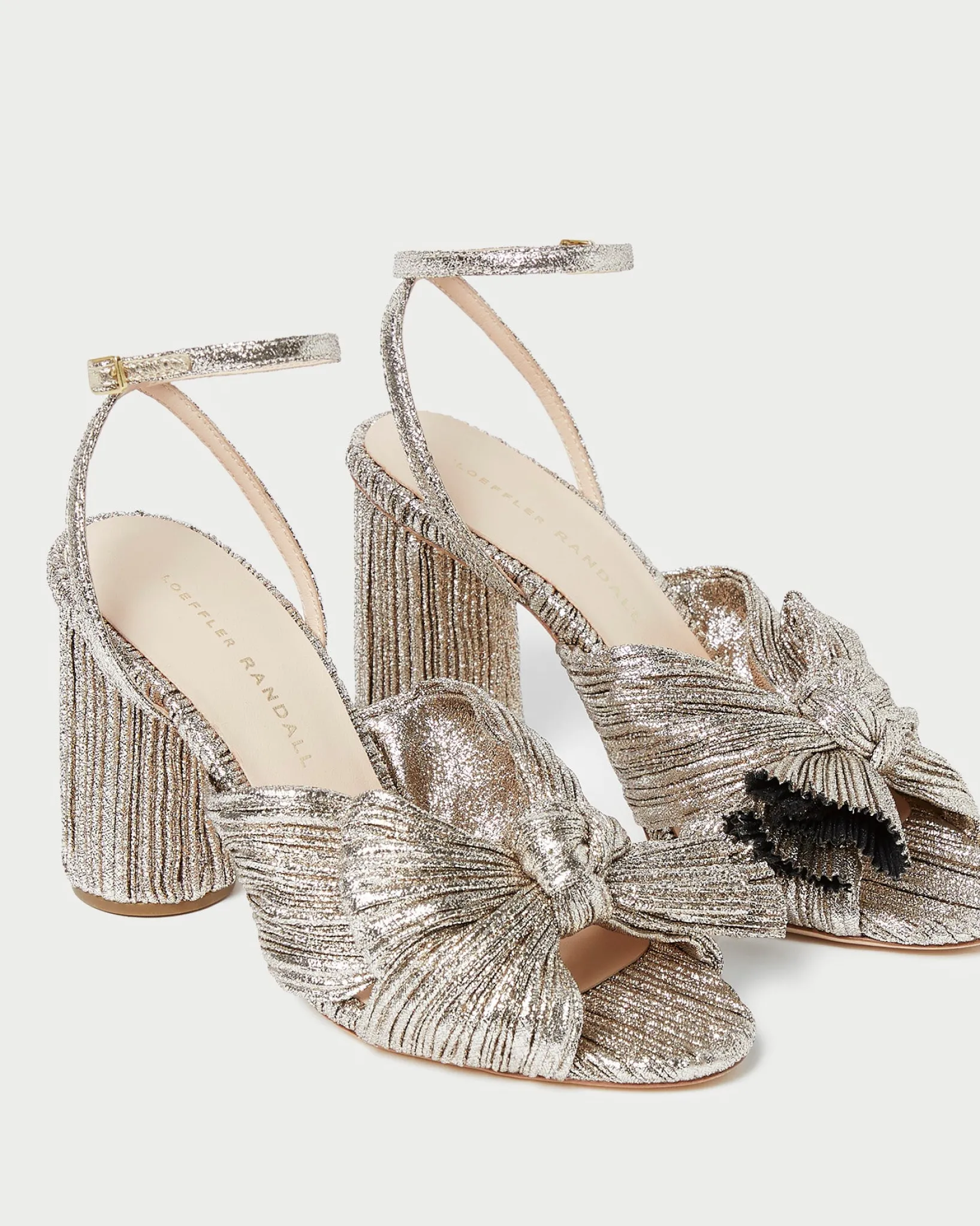 Outlet Loeffler Randall Camellia Pleated Bow Heel Blue