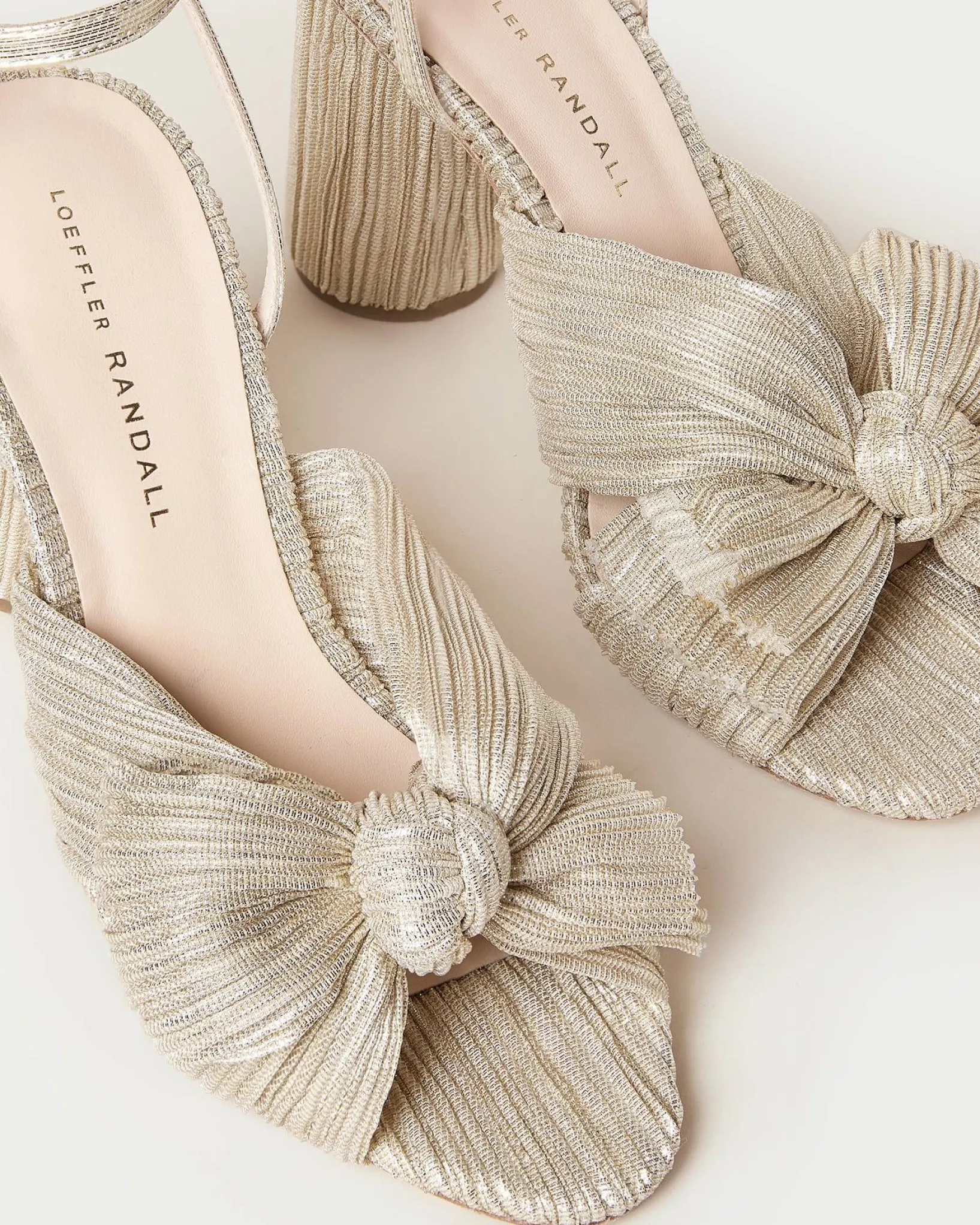 Outlet Loeffler Randall Camellia Pleated Bow Heel Blue