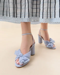 Outlet Loeffler Randall Camellia Pleated Bow Heel Blue