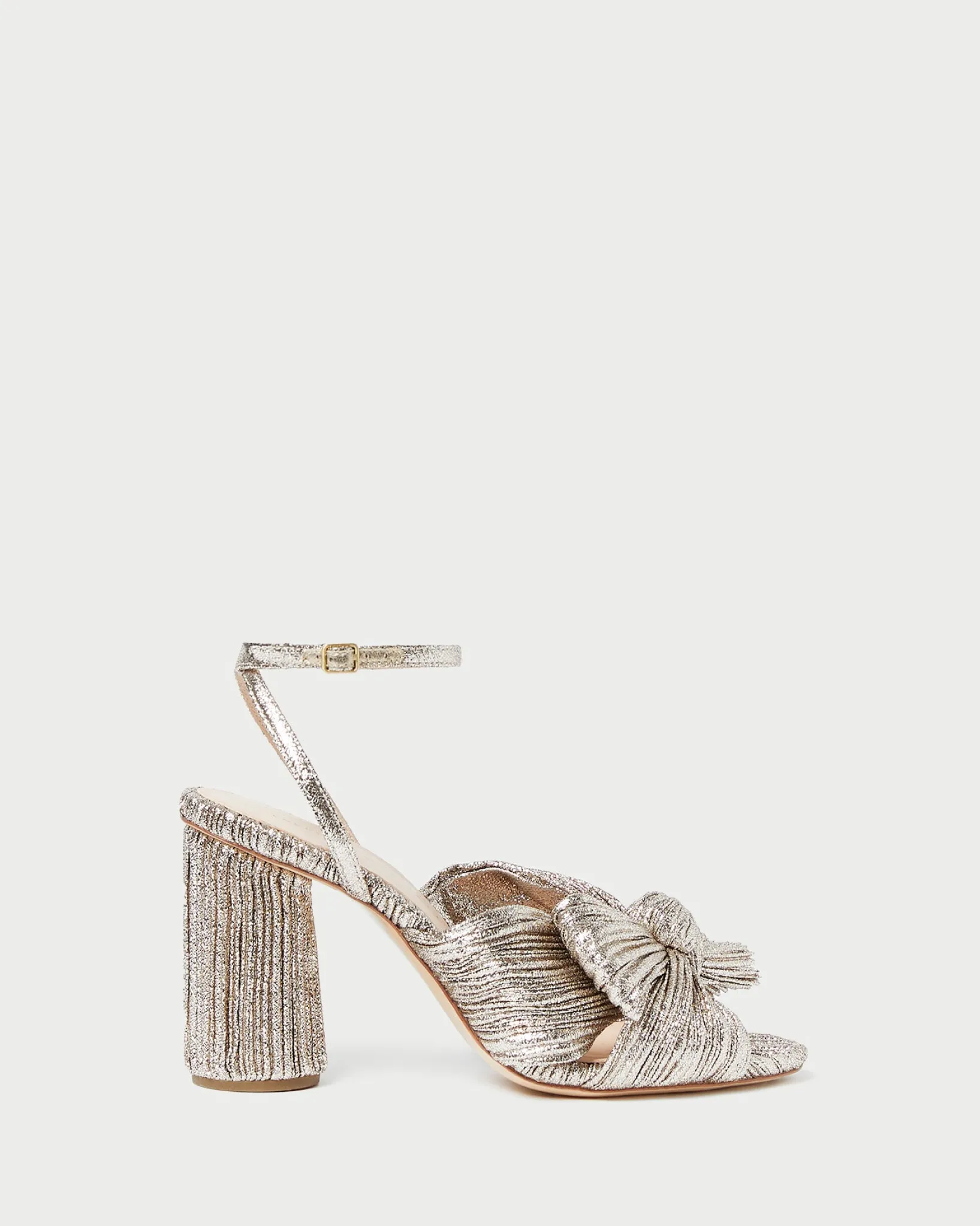 Outlet Loeffler Randall Camellia Pleated Bow Heel Gold