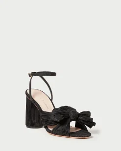 Outlet Loeffler Randall Camellia Pleated Bow Heel Gold