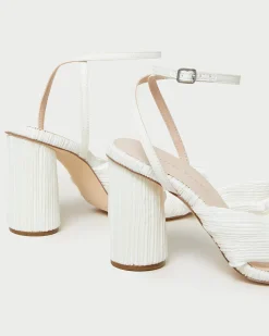 Hot Loeffler Randall Camellia Pleated Bow Heel Platinum