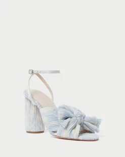 New Loeffler Randall Camellia Pleated Bow Heel White