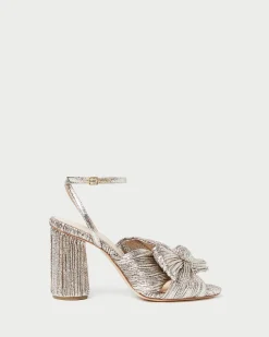 New Loeffler Randall Camellia Pleated Bow Heel White