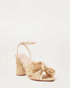 New Loeffler Randall Camellia Pleated Bow Heel White
