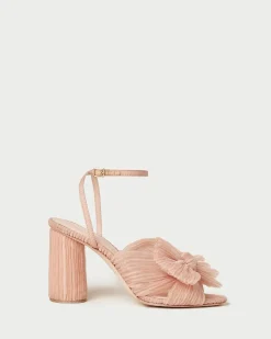 New Loeffler Randall Camellia Pleated Bow Heel White