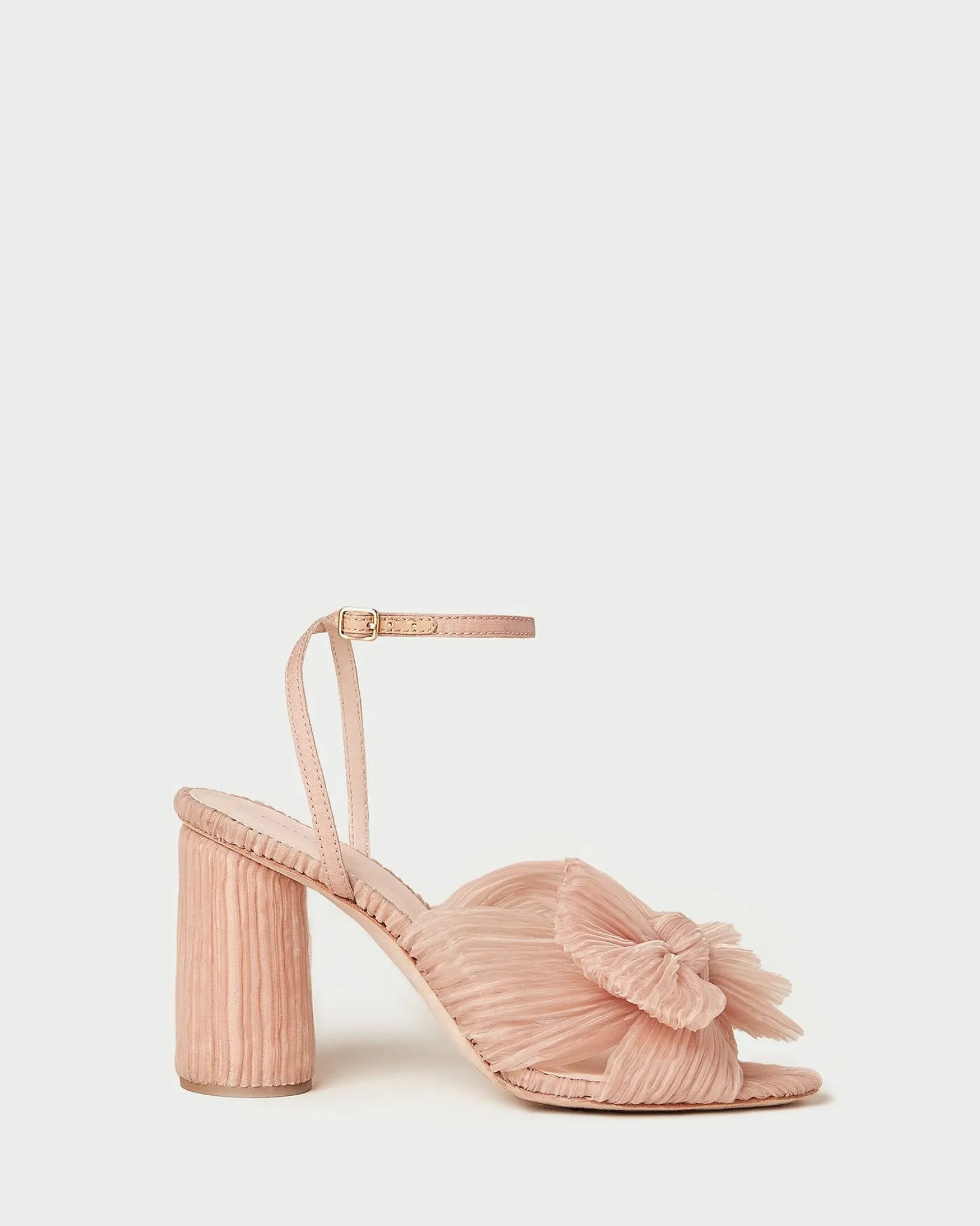 New Loeffler Randall Camellia Pleated Bow Heel White